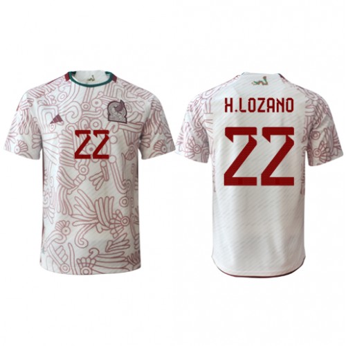 Mexico Hirving Lozano #22 Bortedrakt VM 2022 Kortermet